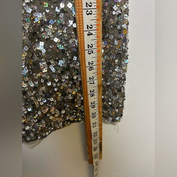 VTG Y2K Scala 100% Silk Mini Dress Women 4 Beaded full sequins Hoco Homecoming - Picture 14 of 16